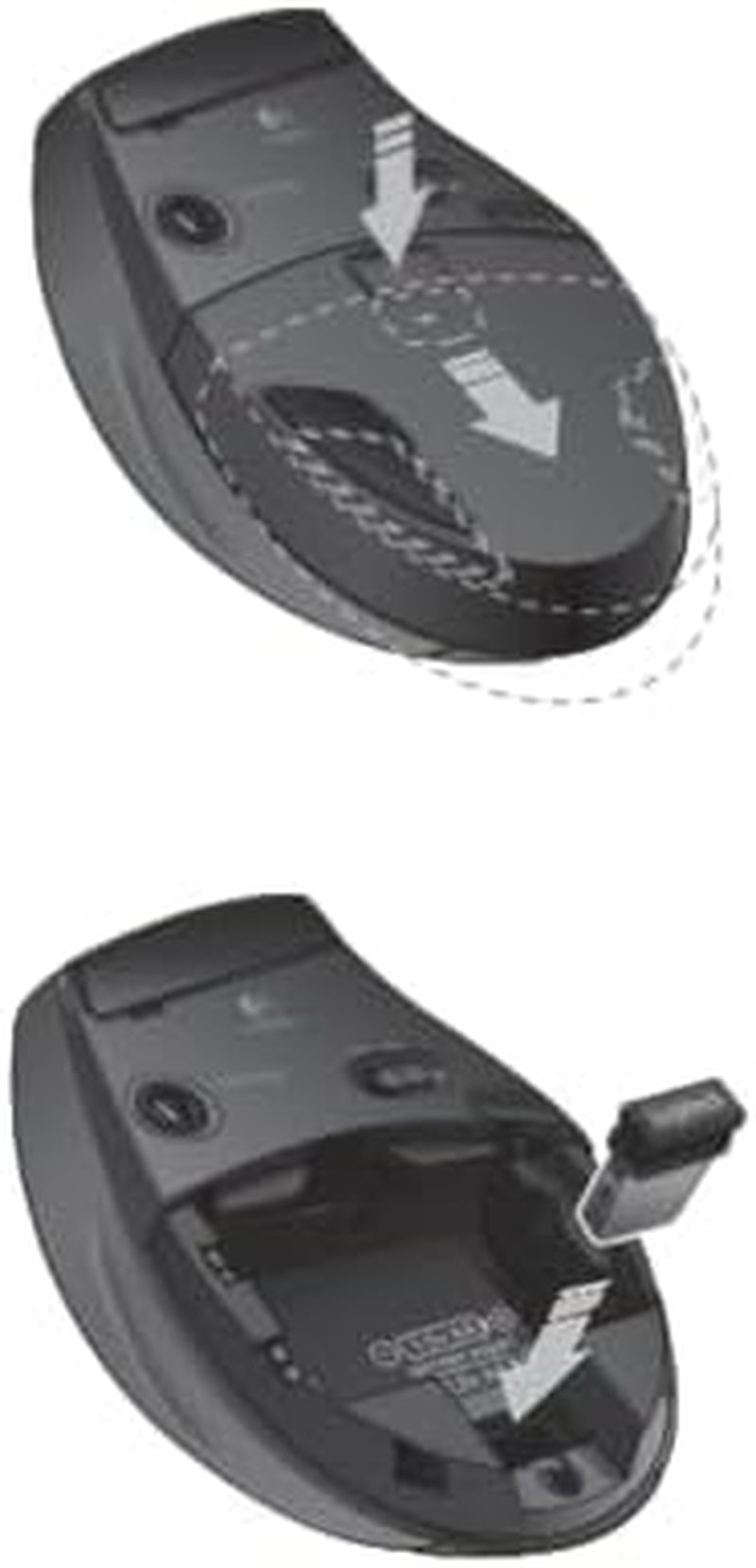 Logitech M705 Marathon Wireless Mouse, 2.4 Ghz USB Unifying Receiver, 1000 DPI, 5-Programmable Buttons, 3-Year Battery, Compatible with PC, Mac, Laptop, Chromebook - Black