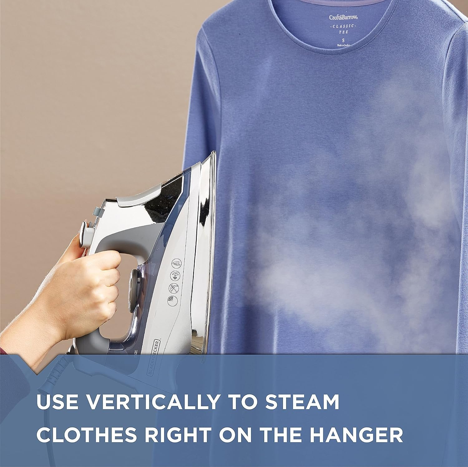 BLACK+DECKER Allure Professional Steam Iron, 30% More Steam, Precision Tip, Stainless Steel Soleplate, Vertical Steam Function