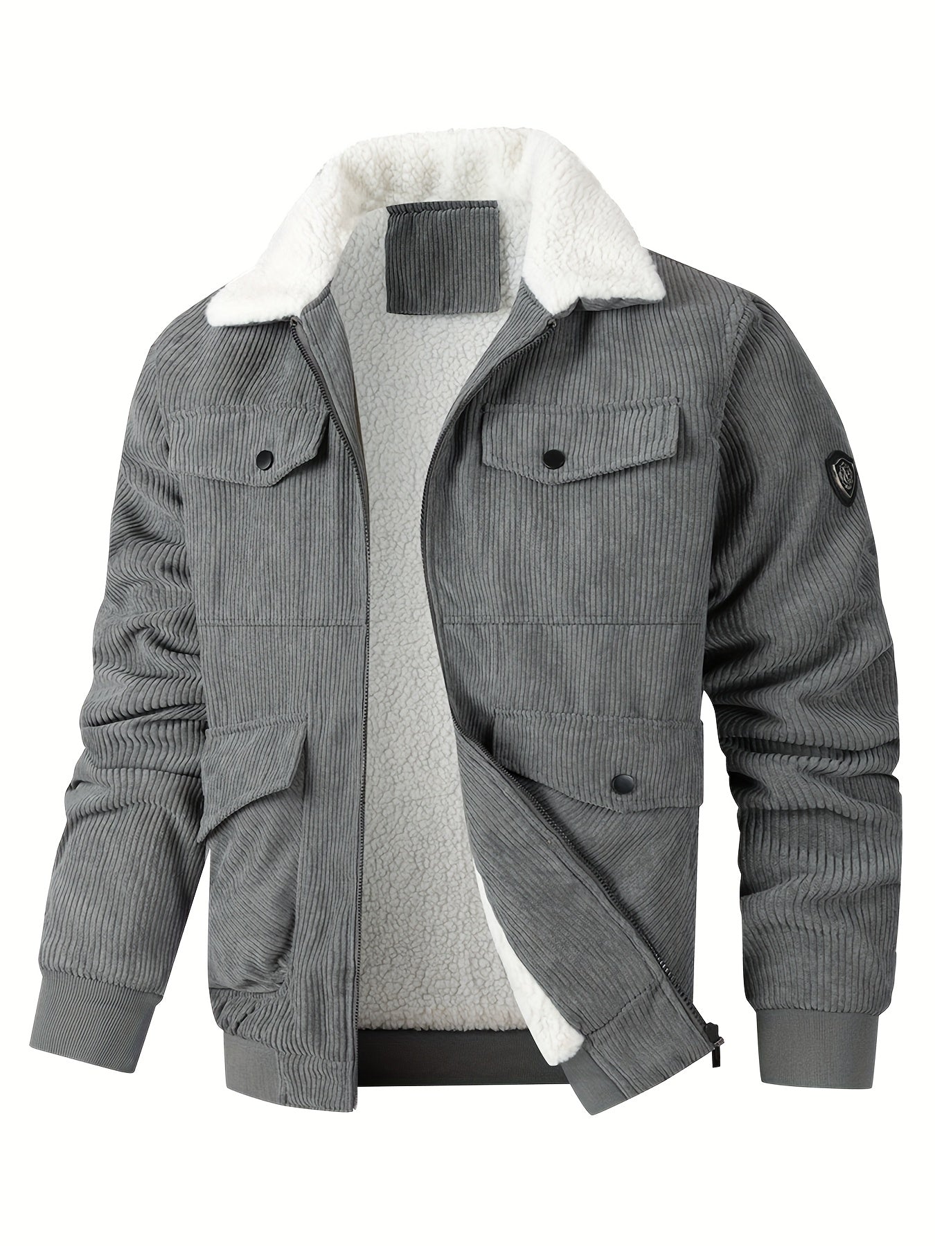 Տղամարդու ամուր ջերմային բաճկոն - քամուց պաշտպանող և բարձրորակ ձմեռային վերարկու՝ կայծակաճարմանդով, բազմագրպան դիզայնով, չձգվող գործվածքով - ցուրտ եղանակի վերնազգեստ ամենօրյա օգտագործման համար, հաստ, քամուց պաշտպանող բաճկոն, առօրյա վերնազգեստ, դիմացկուն