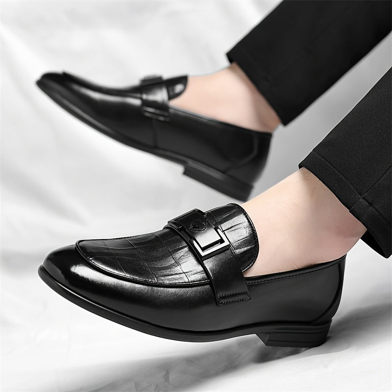 Men's Business Casual Slip-On Loafers with Breathable Microfiber