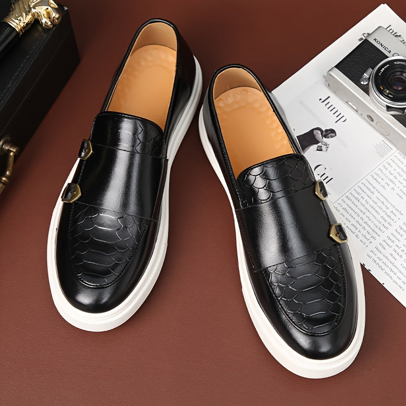 Men's Casual Slip-On Business Shoes with Rubber Sole