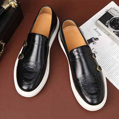 Men's Casual Slip-On Business Shoes with Rubber Sole