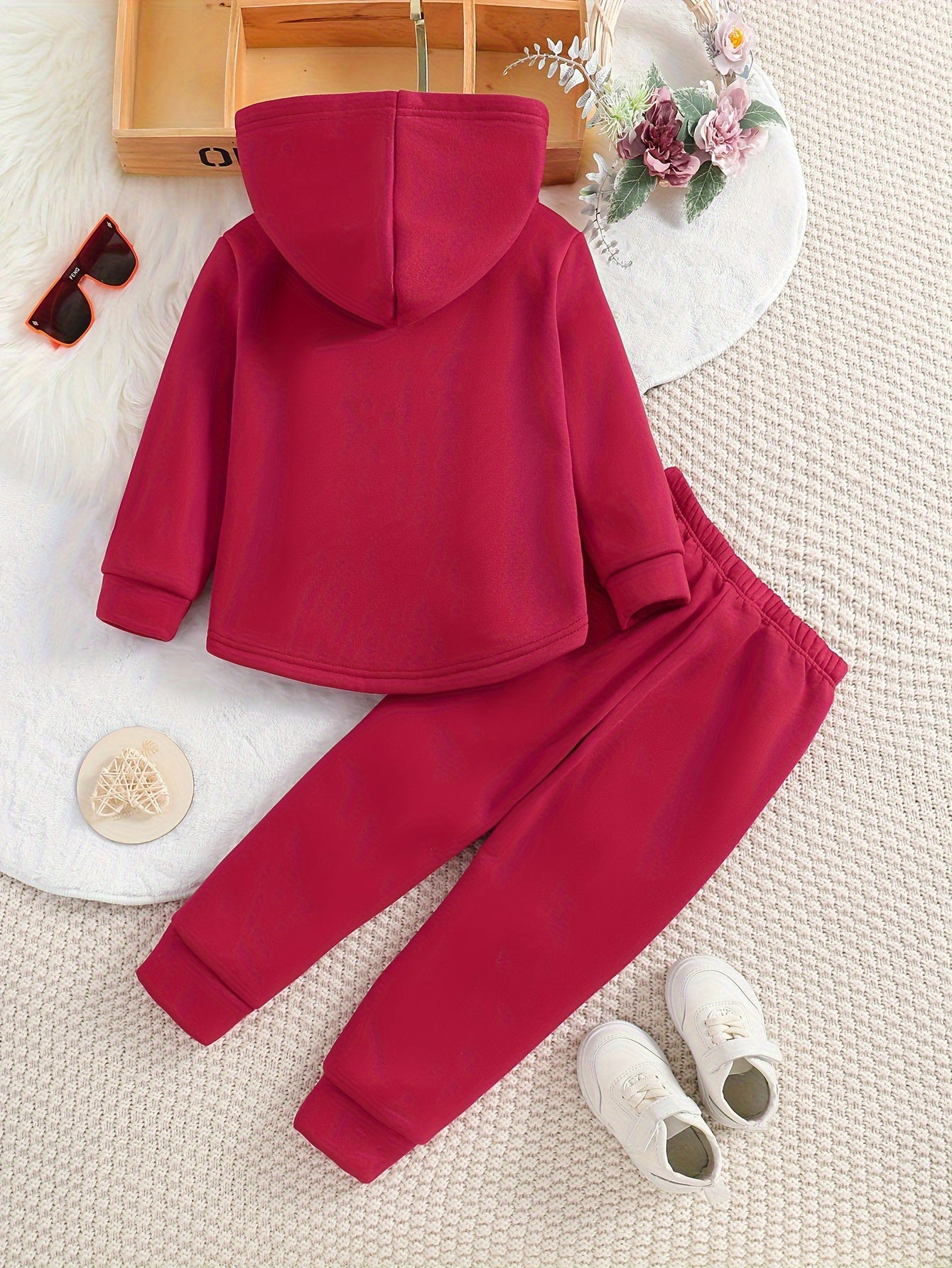 Աղջիկների համար նախատեսված 2 կտորանոց հավաքածու, կոճակներով առջևի մասով գլխարկով բաճկոն + մարզական տաբատ, աշնանային հագուստ, երեկույթների, բացօթյա սպորտի և բացօթյա խաղերի համար