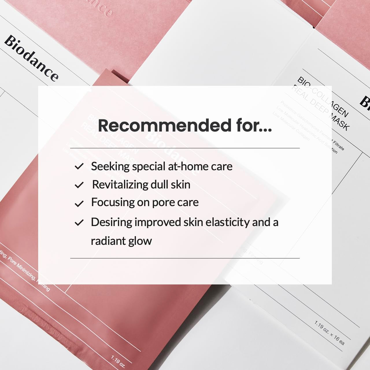 BIODANCE Bio-Collagen Real Deep Mask, Hydrating Overnight Hydrogel Mask, Pore Minimizing, Elasticity Improvement, 34G X4Ea