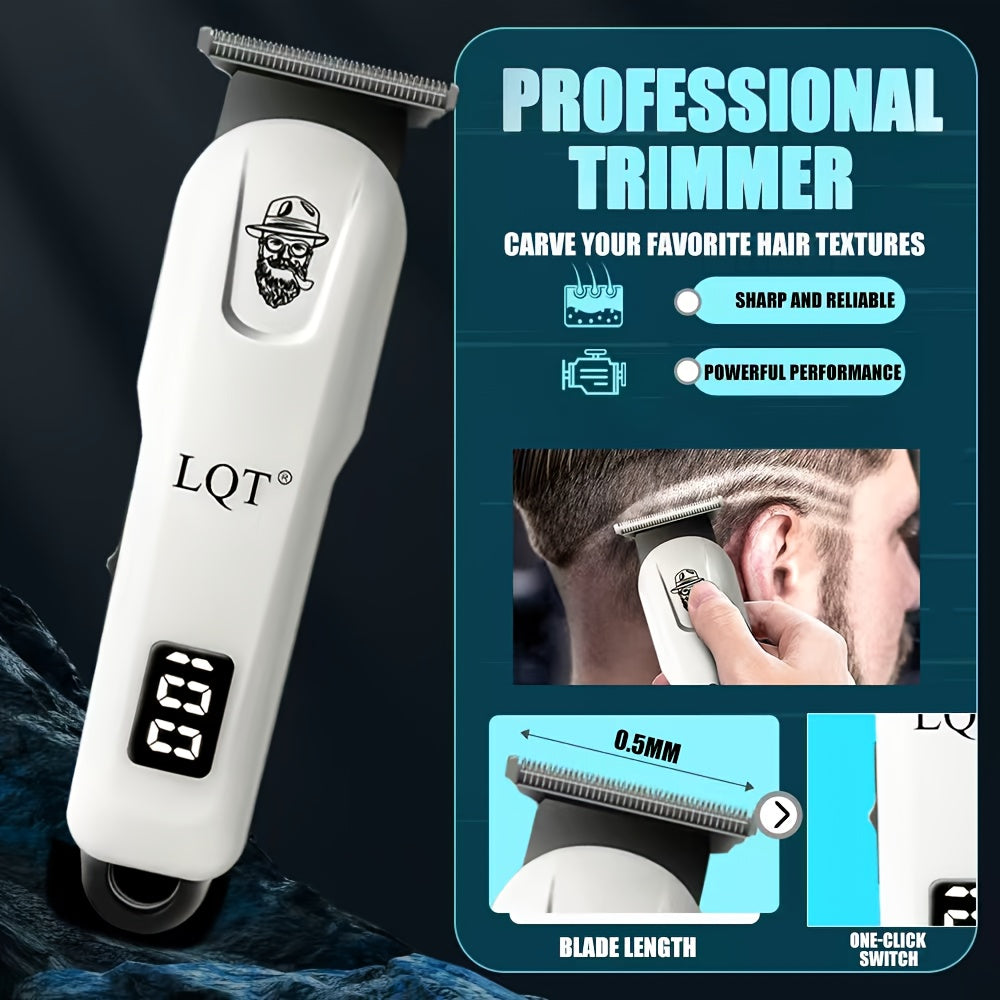 LQT 2/3 հատ էլեկտրական վարսահարդարման հավաքածու/Տղամարդկանց պրոֆեսիոնալ գեղեցկության և վարսահարդարման հավաքածու/Տոնական նվերների տուփ/Հարմար է ընտանիքների և վարսավիրանոցների համար/Թվային էկրան/LCD էկրան/USB լիցքավորիչ/Կատարյալ տոնական նվեր հայրիկի համար