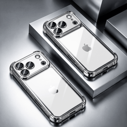 Luxury Shockproof Transparent Phone Case with Wireless Charging