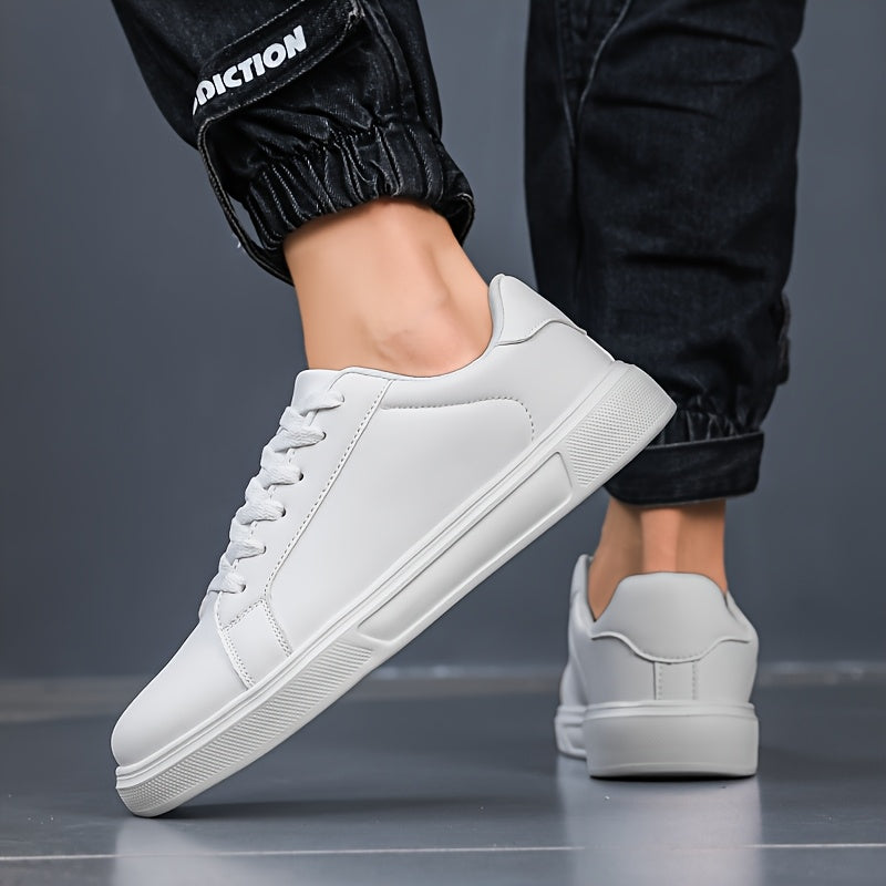 Men's Classic Black White Two-Tone Casual Flat Shoes