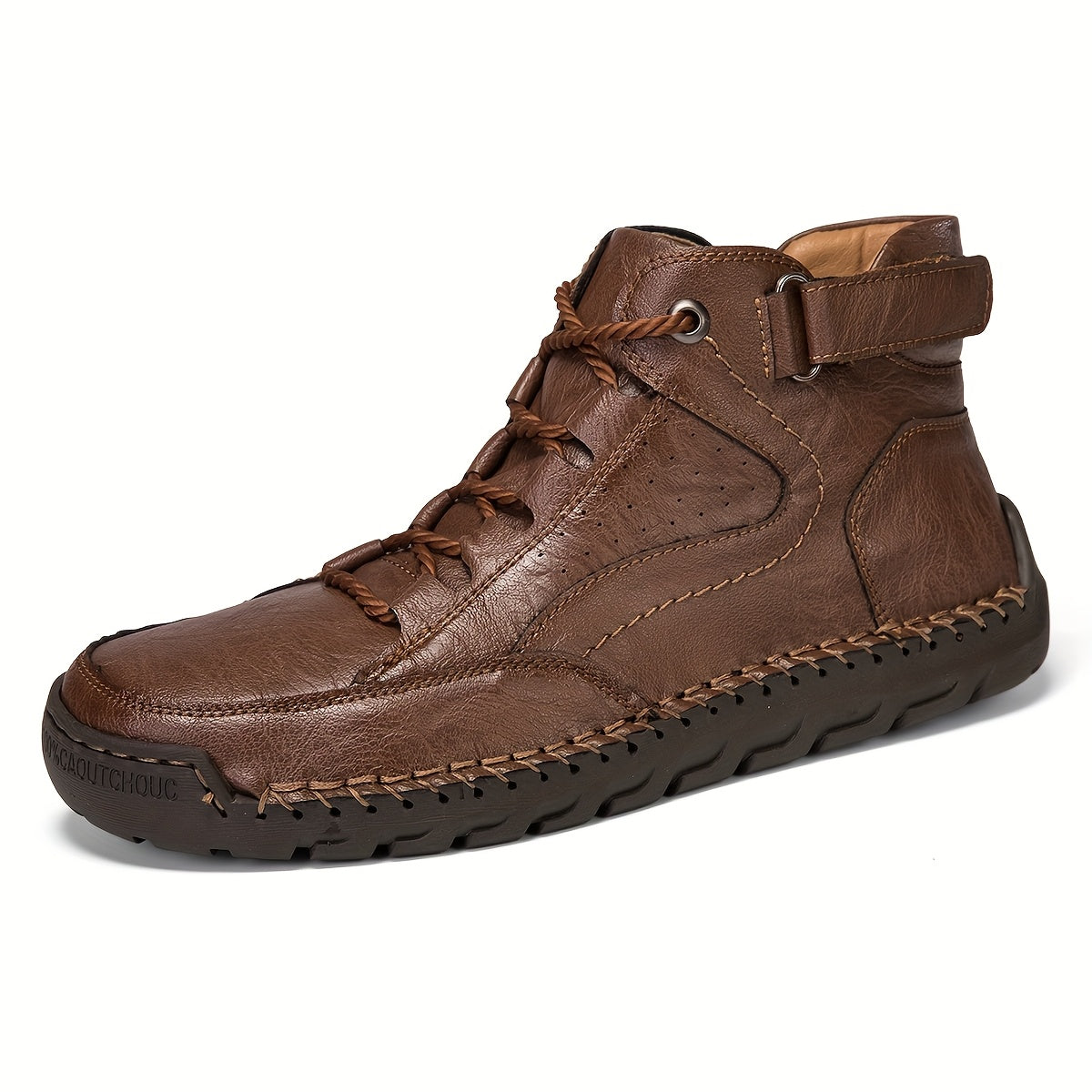 Men's Breathable Lace-Up Short Hiking Boots with Rubber Sole