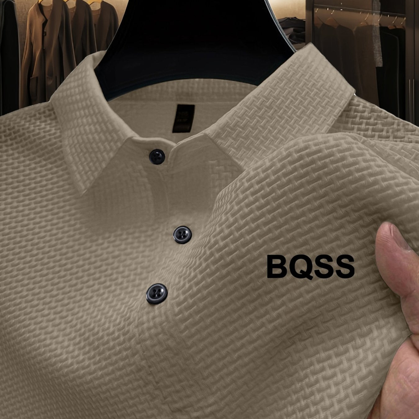 Summer Sports Casual Wear High-End Front Button Short Sleeve Shirt Breathable Turn- Collar Mesh Stretch Solid Color Top Golf Business Men's Short Sleeve - ayq