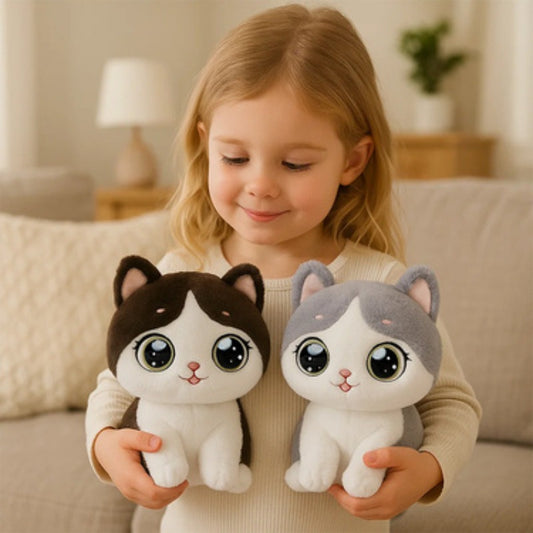 cute kitten plush dolls, big-eyed plush dolls, the best companions for children, Halloween, Thanksgiving gifts.