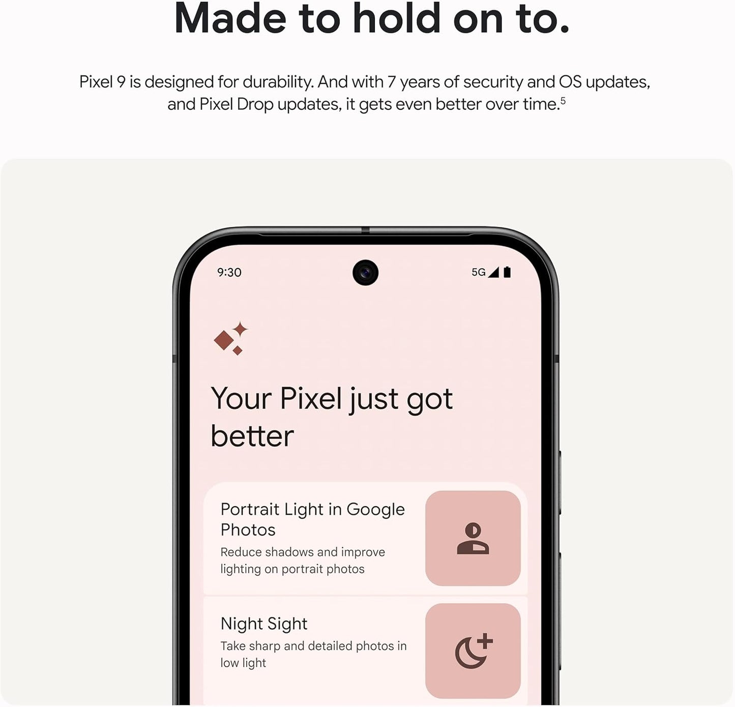 Google Pixel 9 - Unlocked Android Smartphone with Gemini, 24-Hour Battery, Advanced Camera, and 6.3" Actua Display - Obsidian - 128 GB