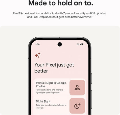 Google Pixel 9 - Unlocked Android Smartphone with Gemini, 24-Hour Battery, Advanced Camera, and 6.3" Actua Display - Obsidian - 128 GB