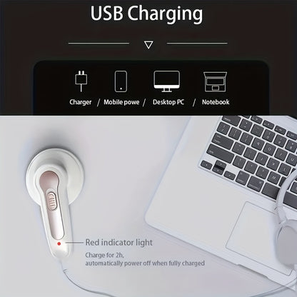 Մաքուր խոզանակով վերալիցքավորվող USB ջնջիչ – գործվածքների արդյունավետ սափրիչ սվիտերների, վերմակների, գորգերի և պաստառագործության համար, շարժական և արդյունավետ մազաթափության գործիք, կնճիռները մաքրող միջոց