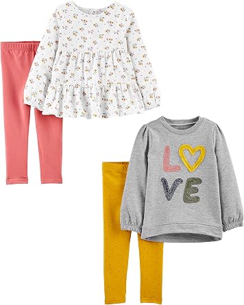 Simple Joys Girls 4-Piece Playwear Set - Soft & Versatile
