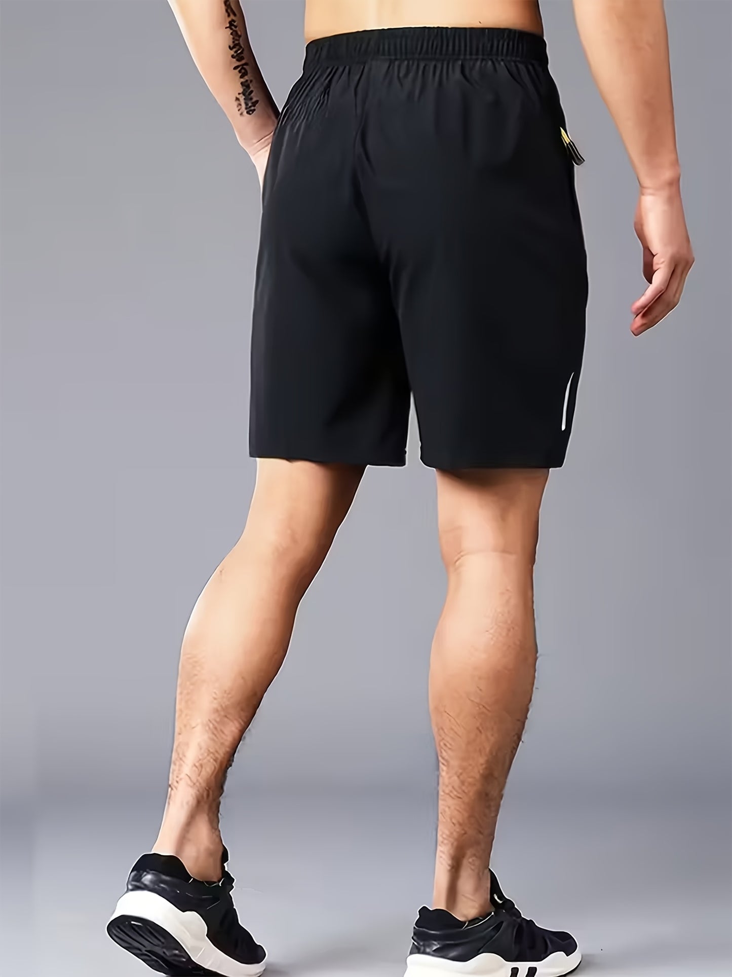 Men's Sporty 3-Pack Polyester Shorts with Reflective Strips