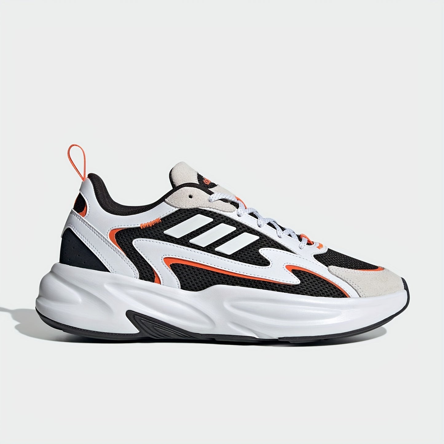 Adidas Men'S  Women'S JH7371 Running Shoes - Breathable Mesh Upper, Cushioned EVA Sole, Lightweight Low-Top Design for Gym, Training  Casual Wear - White/Black/Orange Accents, Gym Shoes, Sleek Sporty Look, Durable Rubber So