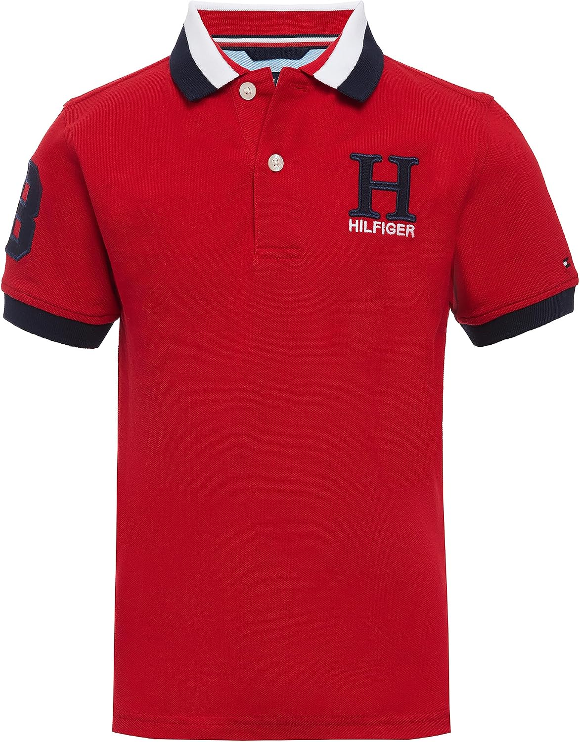 Tommy Hilfiger Boys' Short Sleeve Polo Shirt – Soft Pique Fabric