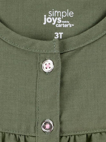Simple Joys Girls 4-Piece Playwear Set - Soft & Versatile