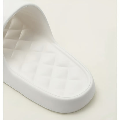 Four Seasons EVA Slip-On Slippers, Simple Positioning Print, Versatile Slip-On, Casual Soft Sole, Non-Slip Bathroom Slides, Unisex Household Slippers for All Seasons - ayq