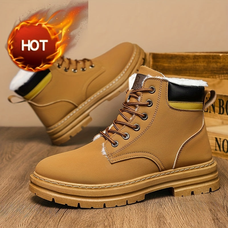 Plus Size Men's Snow Boots, -Lined Warm Shoes,Walking Boots, Winter Shoes Men, Snowboard Boots, Mens Hiking Boots, Mens Winter Shoe, Warm Shoes for Men, Mens Boots for Winter,Cold Weather Boots, Stylish Winter Footwear, Warm