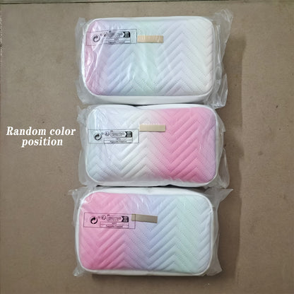 Fashion Gradient Quilted Crossbody պայուսակ, գերժամանակակից PU ուսի պայուսակ, կանացի նորաձև ձեռքի պայուսակ և դրամապանակ