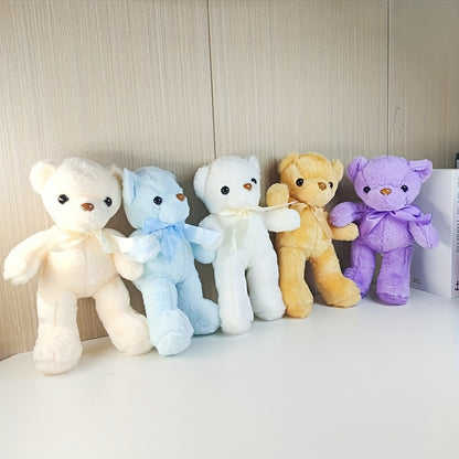 Pet Supplies Teddy Bear Style Design Pet Plush Dog Toy, Purple, Brown, Blue, White, Beige 5 Colors Available, Soft and Comfortable Plush Material, Filled Animal Plush Toys, Softly Filled Animals Hug Companion Toys, Suitable f