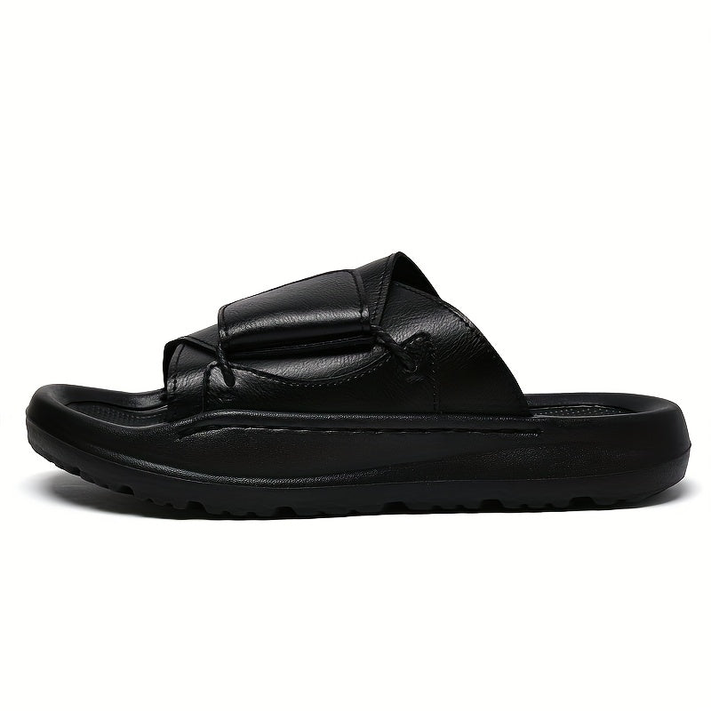 Men's Vintage All-Season Slip-On Slippers with EVA Sole