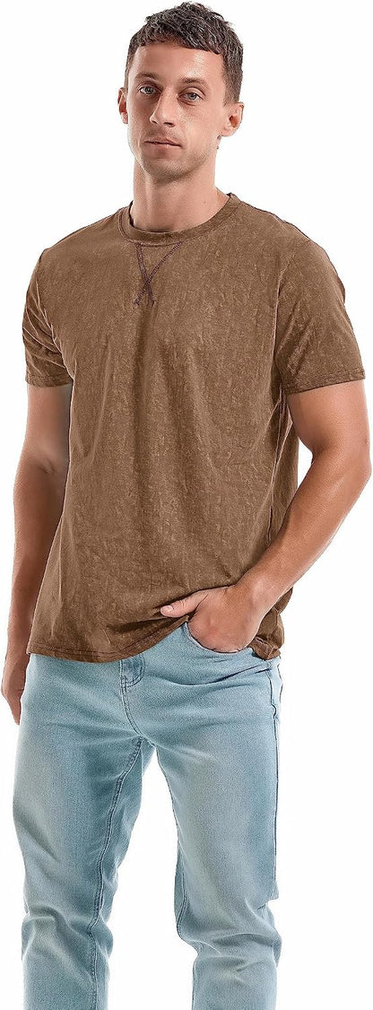 Men's Cotton Crew Neck T-Shirts - Lightweight Summer Tees S-4XL