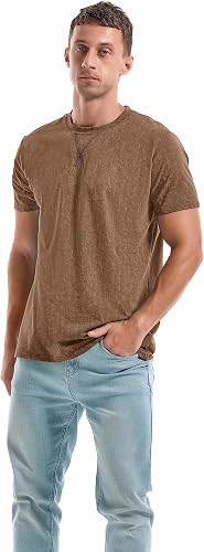 Men's Cotton Crew Neck T-Shirts - Lightweight Summer Tees S-4XL