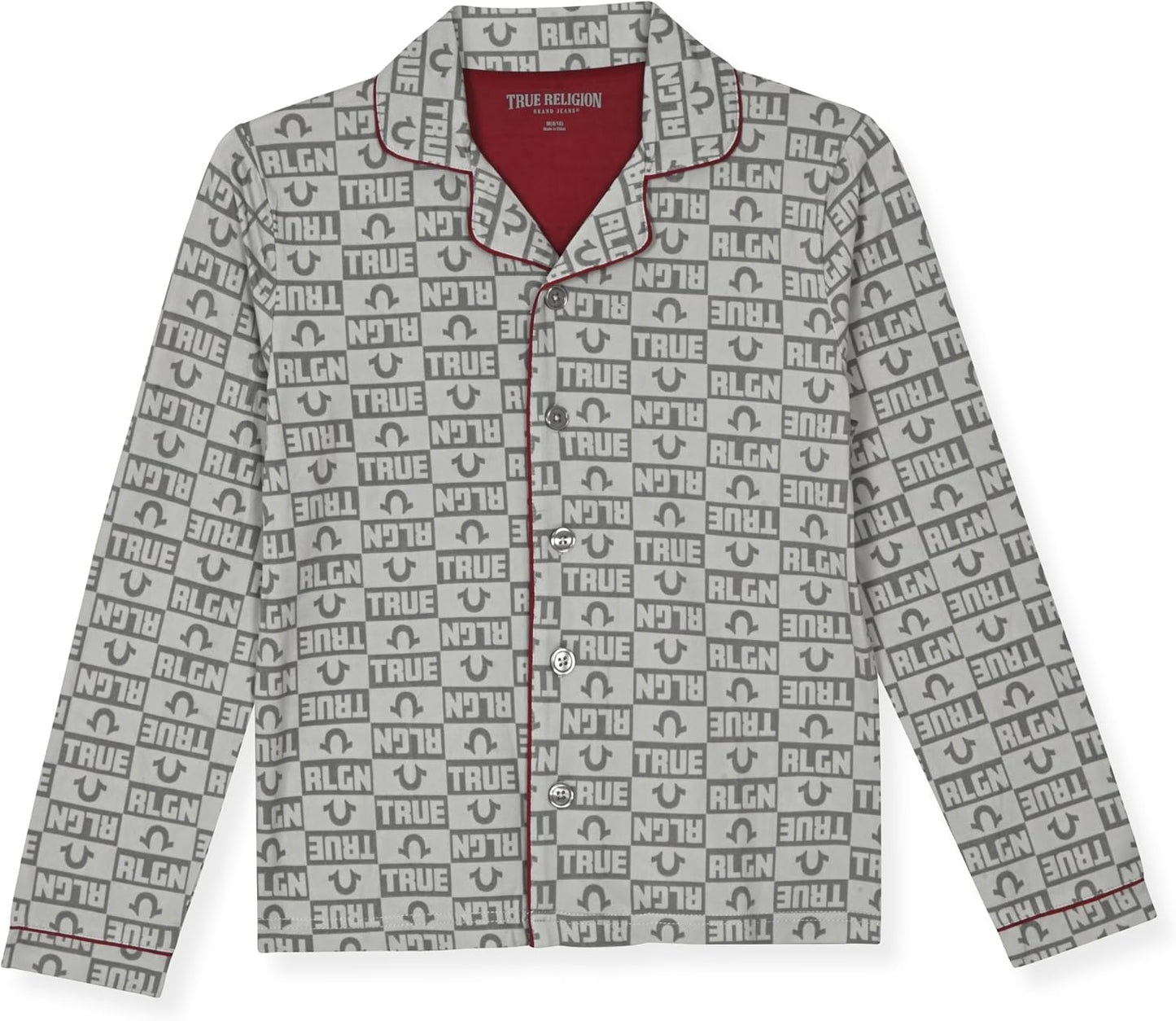 True Religion Boys 2-Piece Pajama Set with Button Front Top