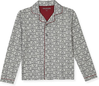 True Religion Boys 2-Piece Pajama Set with Button Front Top