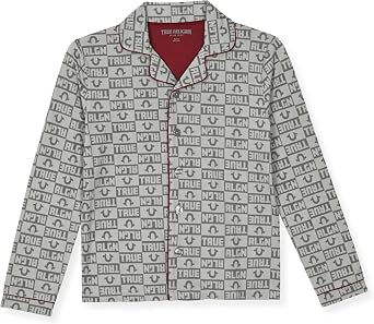 True Religion Boys 2-Piece Pajama Set with Button Front Top
