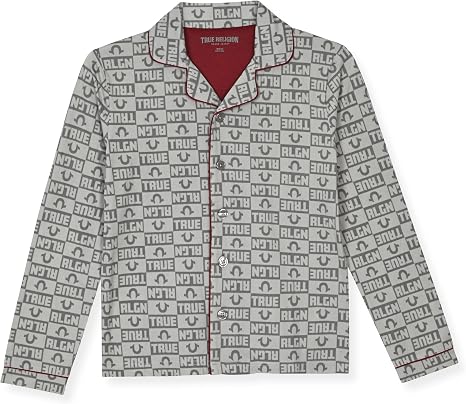 True Religion Boys 2-Piece Pajama Set with Button Front Top