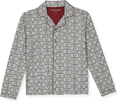 True Religion Boys 2-Piece Pajama Set with Button Front Top