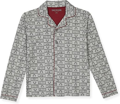 True Religion Boys 2-Piece Pajama Set with Button Front Top