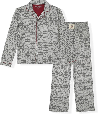 True Religion Boys 2-Piece Pajama Set with Button Front Top