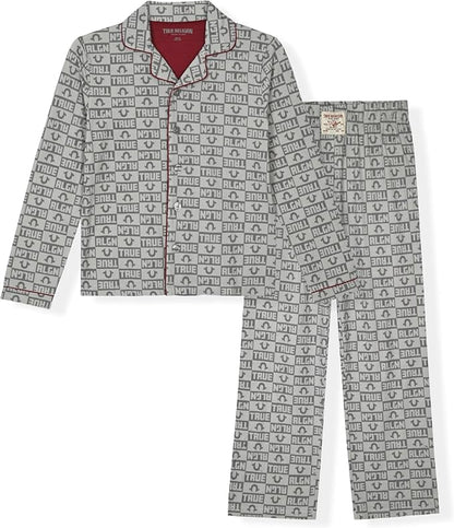 True Religion Boys 2-Piece Pajama Set with Button Front Top