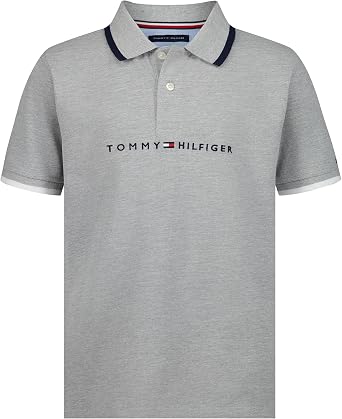 Tommy Hilfiger Boys' Short Sleeve Polo Shirt – Soft Pique Fabric