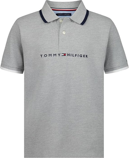 Tommy Hilfiger Boys' Short Sleeve Polo Shirt – Soft Pique Fabric