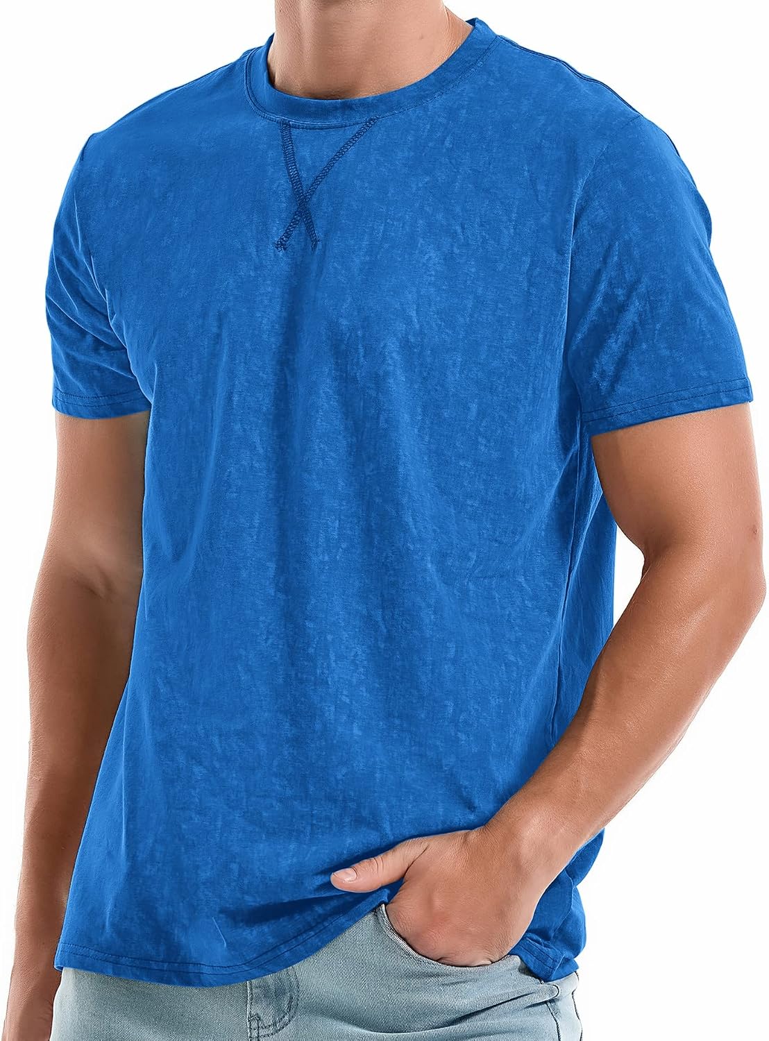 Men's Cotton Crew Neck T-Shirts - Lightweight Summer Tees S-4XL