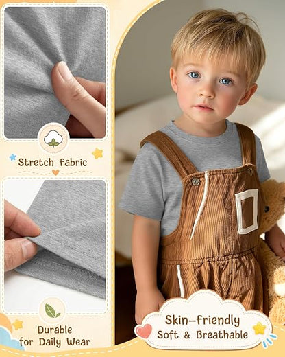 7-Pack Toddler Boys' Cotton Crewneck Tees