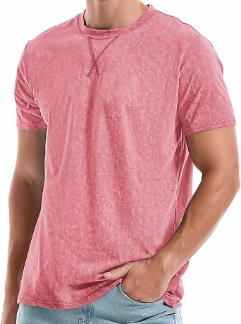 Men's Cotton Crew Neck T-Shirts - Lightweight Summer Tees S-4XL