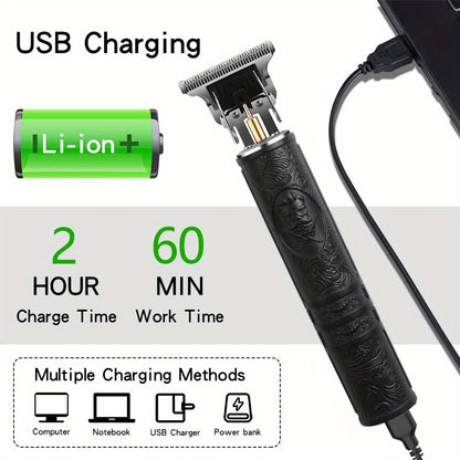 Տղամարդկանց էլեկտրական մազ կտրիչ USB-ով լիցքավորվող մազ կտրիչ մորուքի կտրիչ պրոֆեսիոնալ անլար մազ կտրող մեքենա տոնական նվեր հայրերի օրվա նվեր
