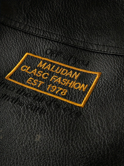 Men's Heavy-Duty Jacket - Thick Collar & Zippered Pockets, Brown/, Motorcycle-Ready Workwear Coat for Construction, Commuting - Non-Stretch Exterior & Polyester Lining - Autumn/Winter Outerwear, Casual Workwear, Embroidered D