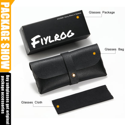 Fiylrog Vintage Unisex Sunglasses with UV400 Protection