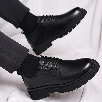 Stylish Men's Casual & Business Shoes - Versatile, Non-Slip, Lace-Up with Soft Sole for All Seasons, Dressy Shoes