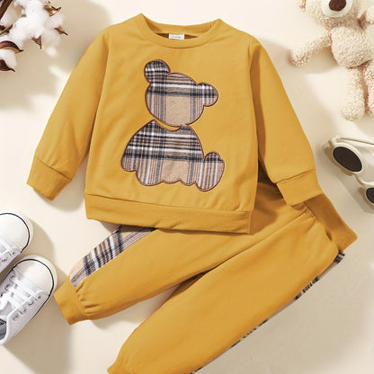 Toddler Baby Boy Clothes Outdoor Set Long Sleeve Sweatshirt Top Casual Pants Fall Winter Outfit Sweatsuit