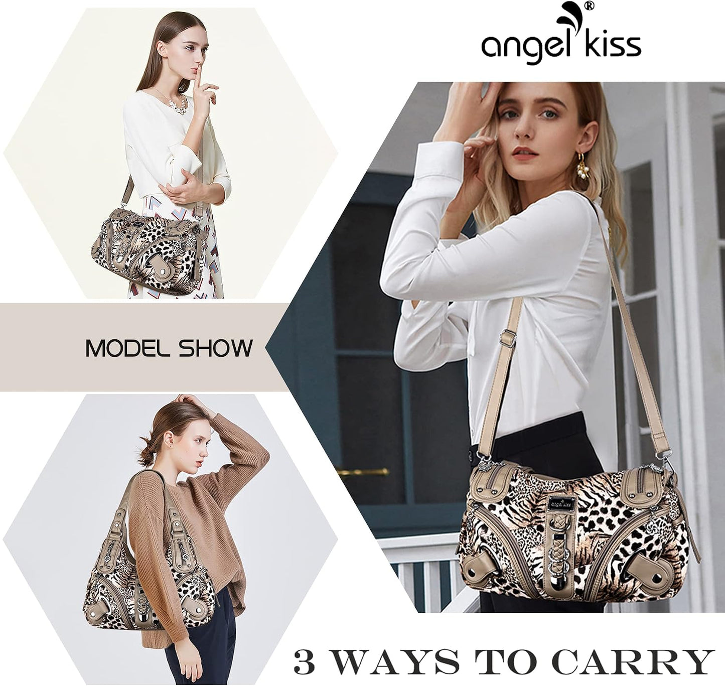 Angelkiss Large Women's Hobo Satchel Shoulder Bag