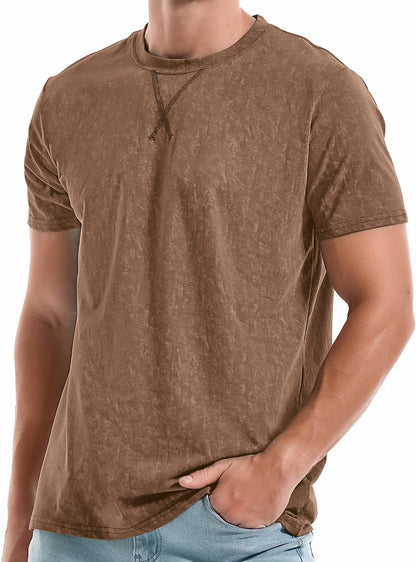 Men's Cotton Crew Neck T-Shirts - Lightweight Summer Tees S-4XL