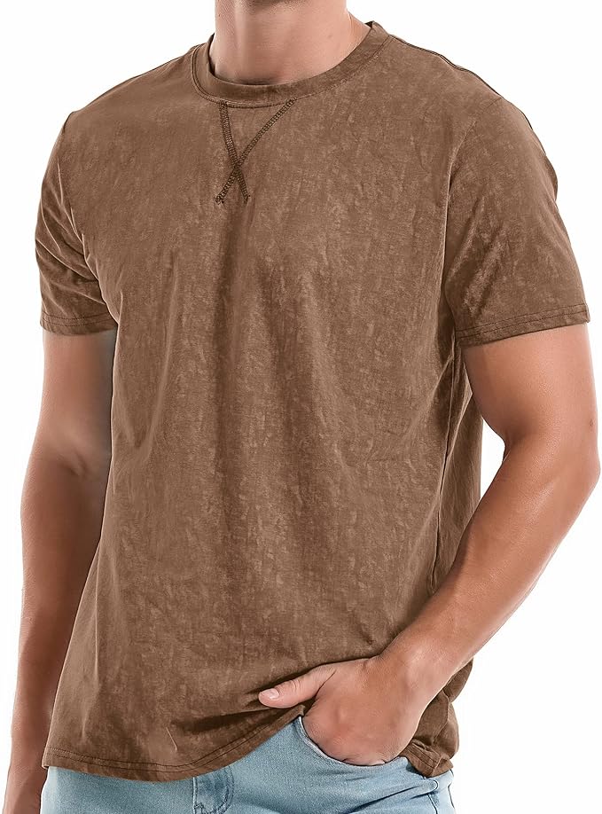 Men's Cotton Crew Neck T-Shirts - Lightweight Summer Tees S-4XL
